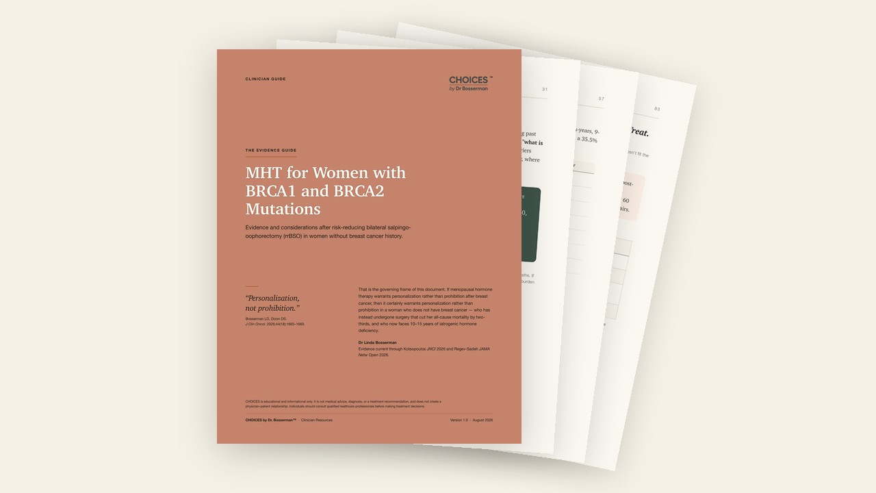 Cover of MHT for Women with BRCA1 and BRCA2 Mutations: The Complete CHOICES Clinician Guide