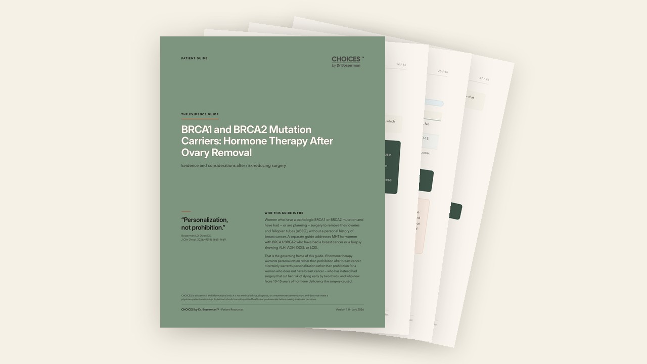 Cover of Hormone Therapy After Ovary Removal: The Complete BRCA1/BRCA2 Patient Guide