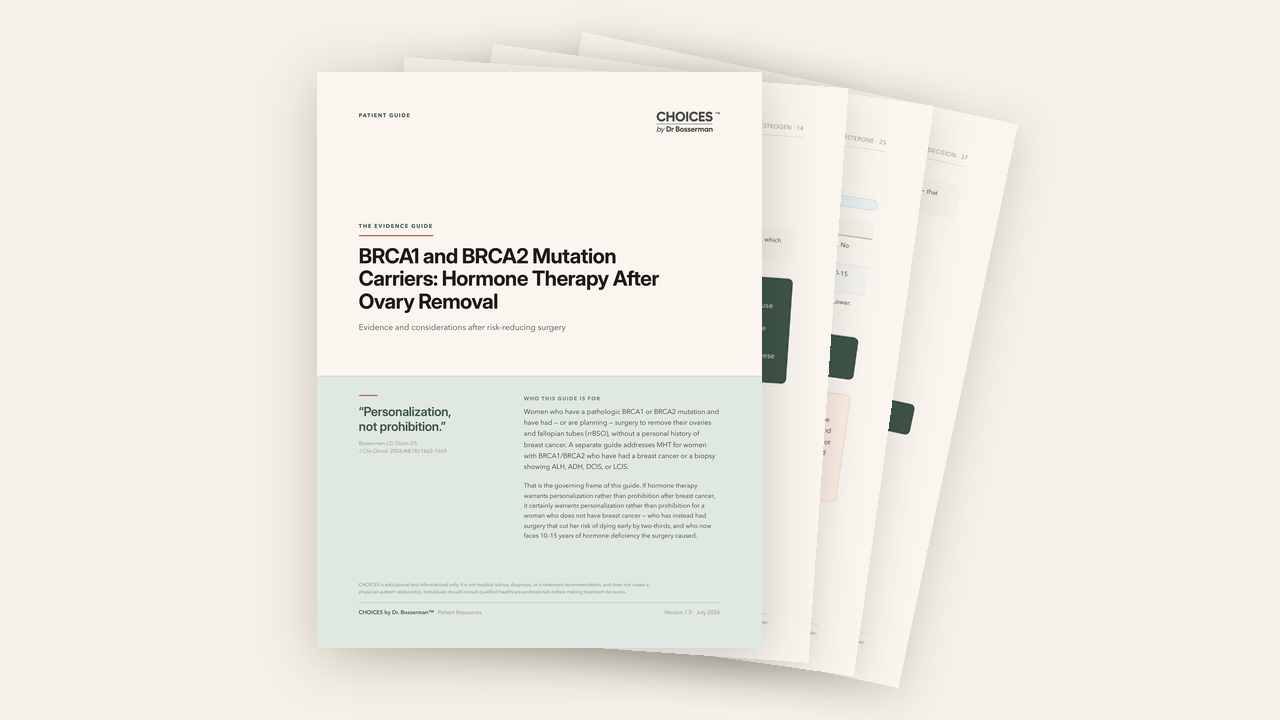 Cover of Hormone Therapy After Ovary Removal: The Complete BRCA1/BRCA2 Patient Guide